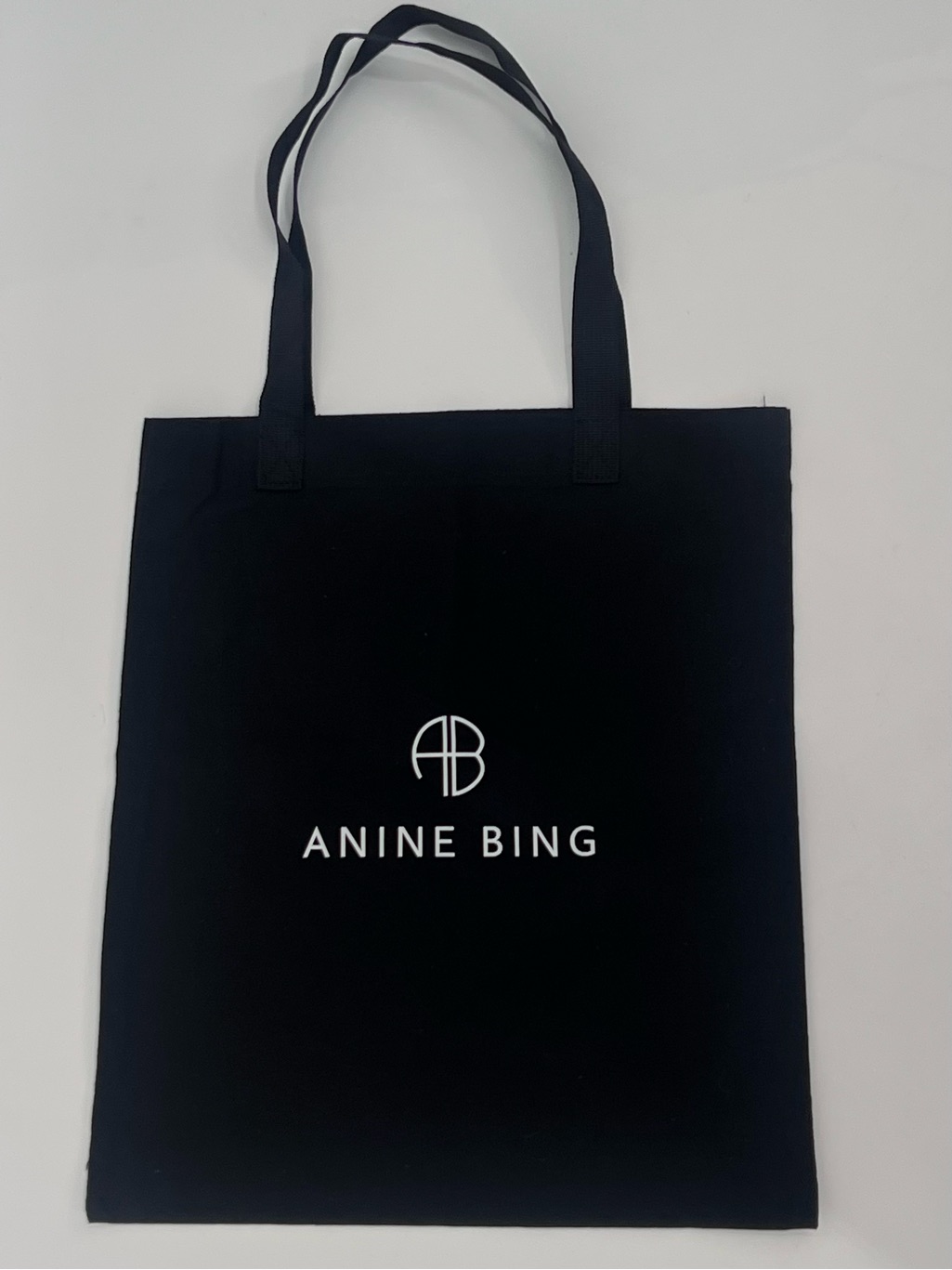 Anine Bing Black Logo Tote Bag